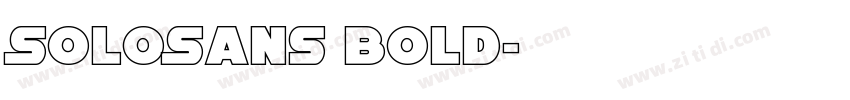 SoloSans Bold字体转换